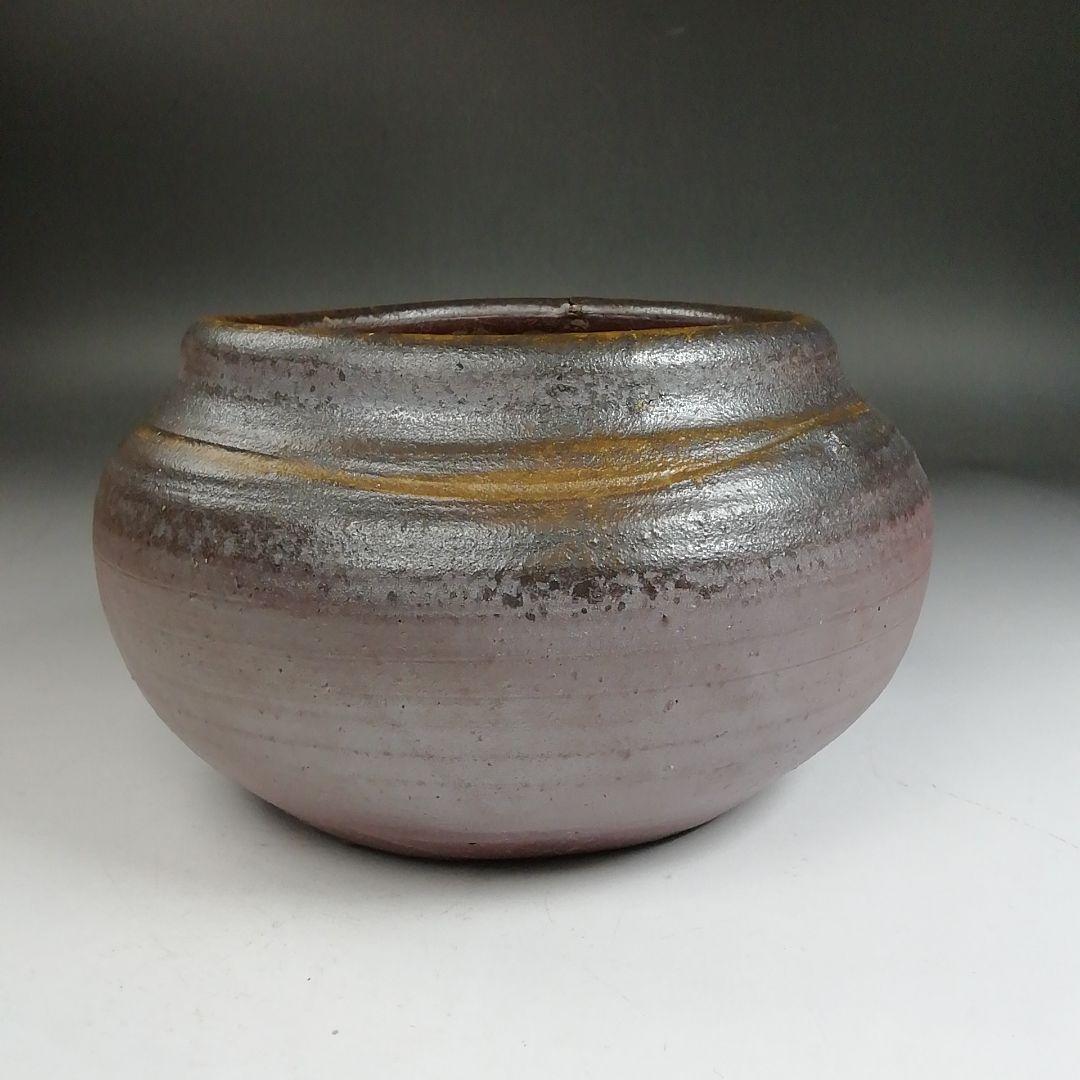 Ｗ３６４　建水　『備前焼』『井上武 造』　共箱　茶道具