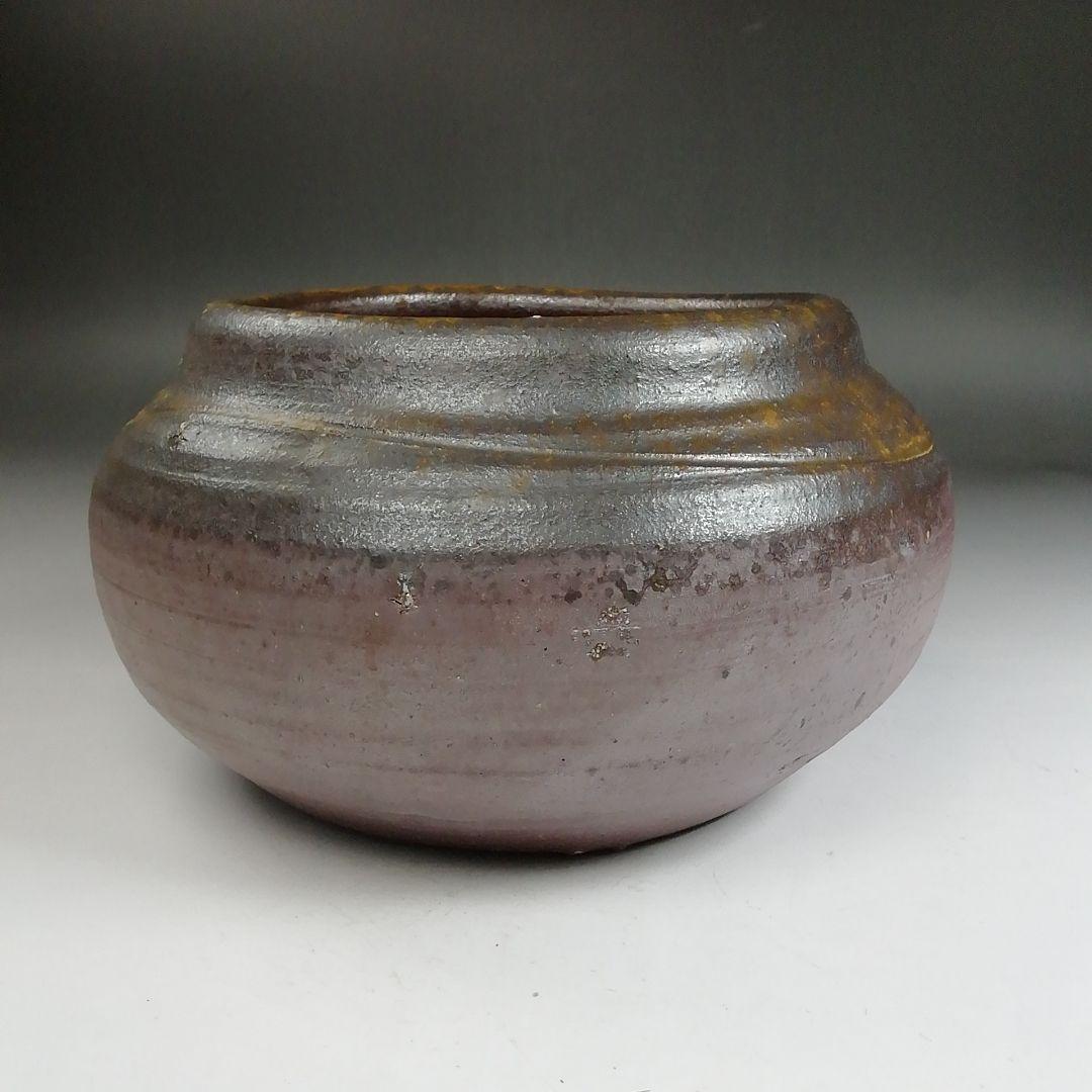 Ｗ３６４　建水　『備前焼』『井上武 造』　共箱　茶道具