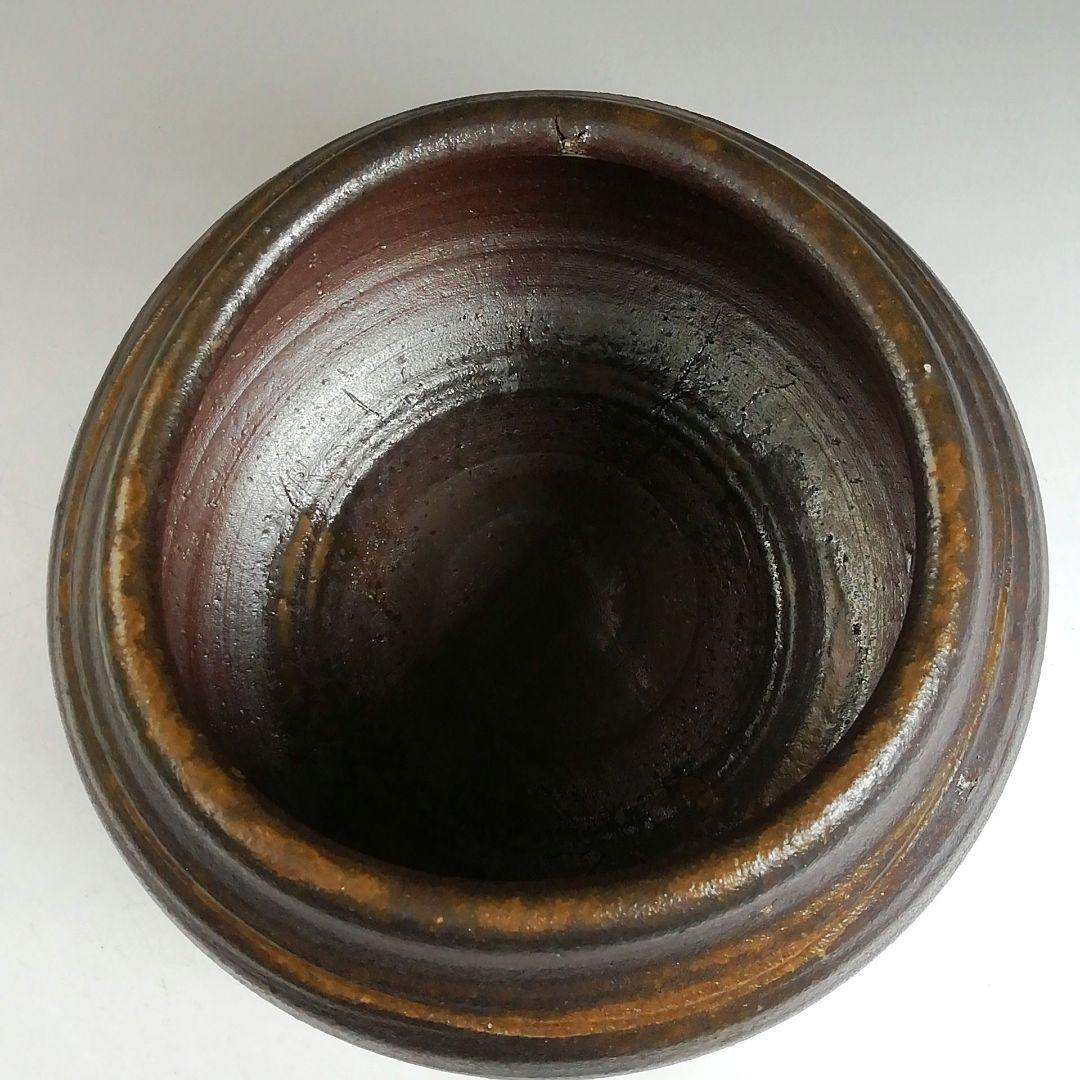 Ｗ３６４　建水　『備前焼』『井上武 造』　共箱　茶道具