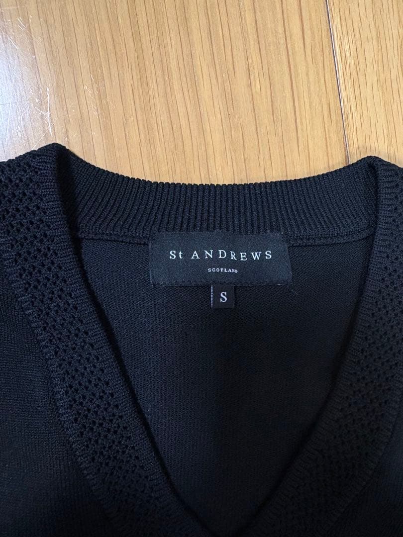 【美品】セントアンドリュース　Black ベスト　S size
