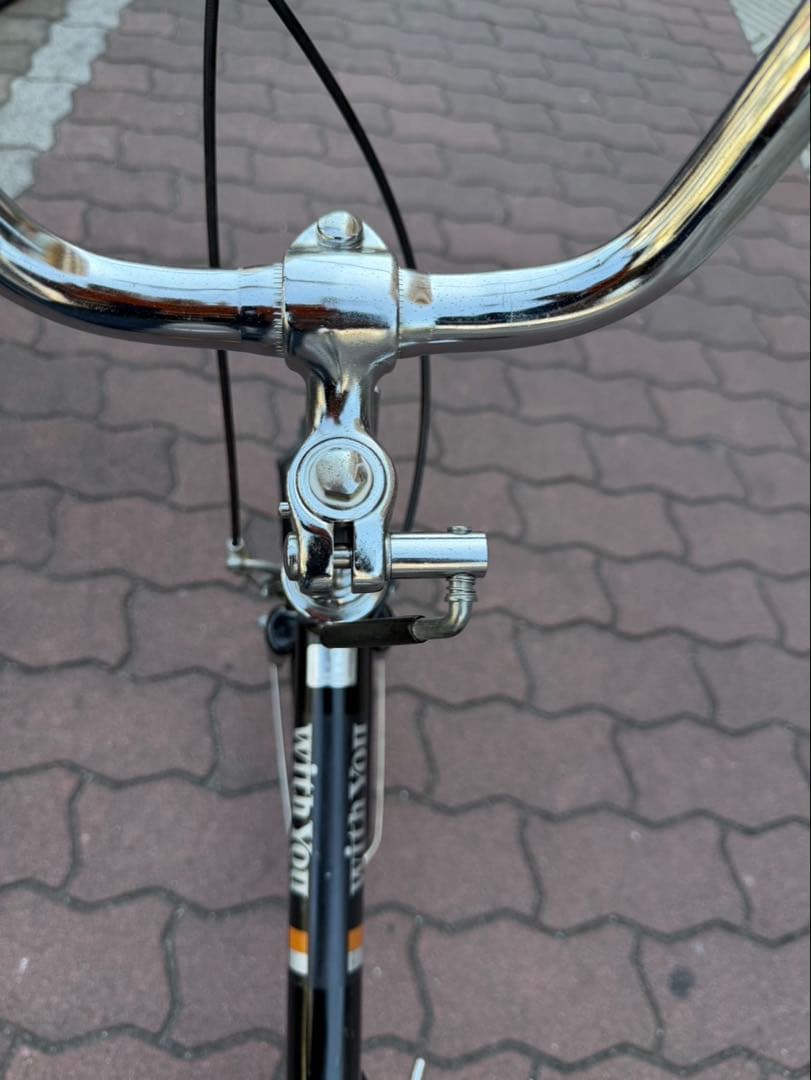 WITHYOU 折りたたみ自転車 ブラック 16インチ フレームクロモリ