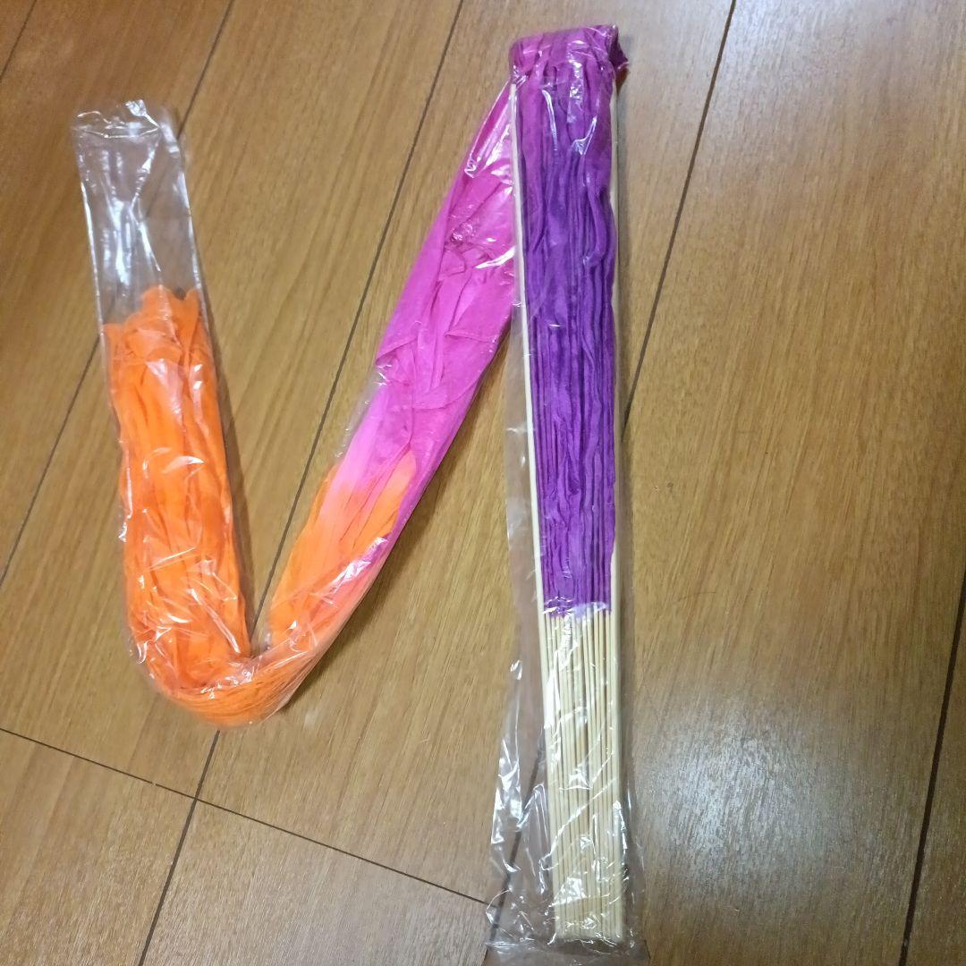 【新品】左手のみ★ビッグフラッターファンベール★A紫ンク橙