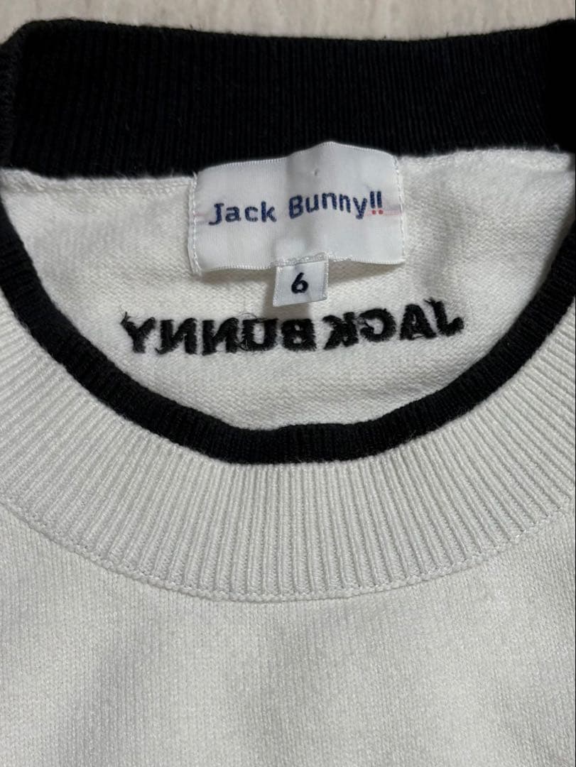 Jack Bunny!! レイヤード風天竺編みコットンニットセーター