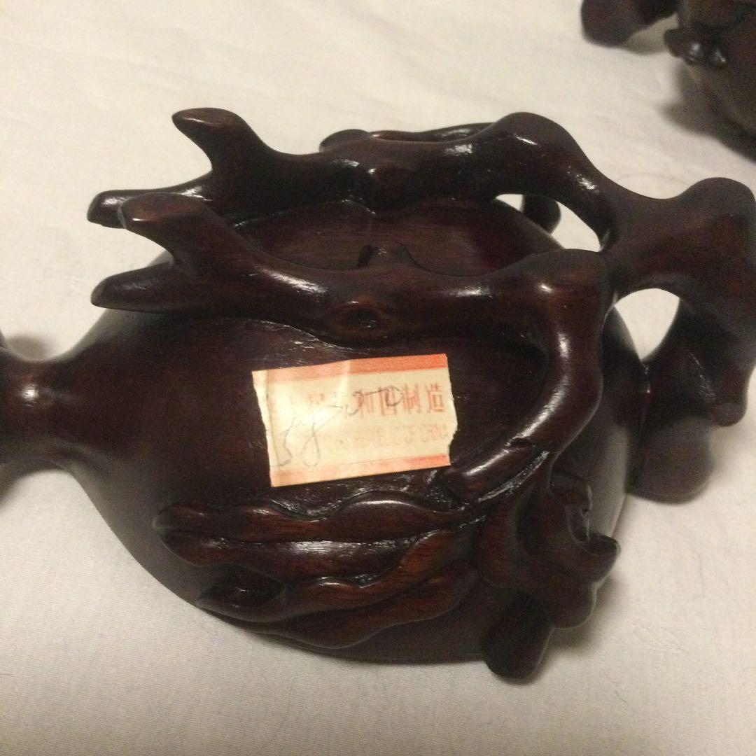 唐木、柘榴の置物