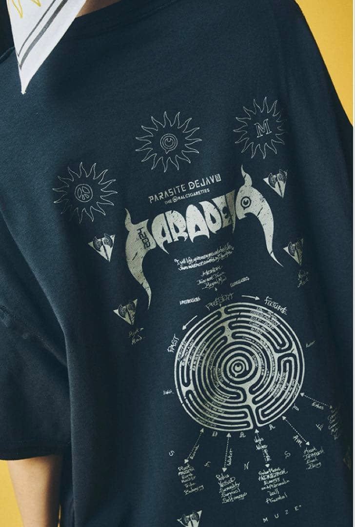 PD'24×SIVA MUZE ラビリンス　ビッグシルエットTシャツ/ オーラル