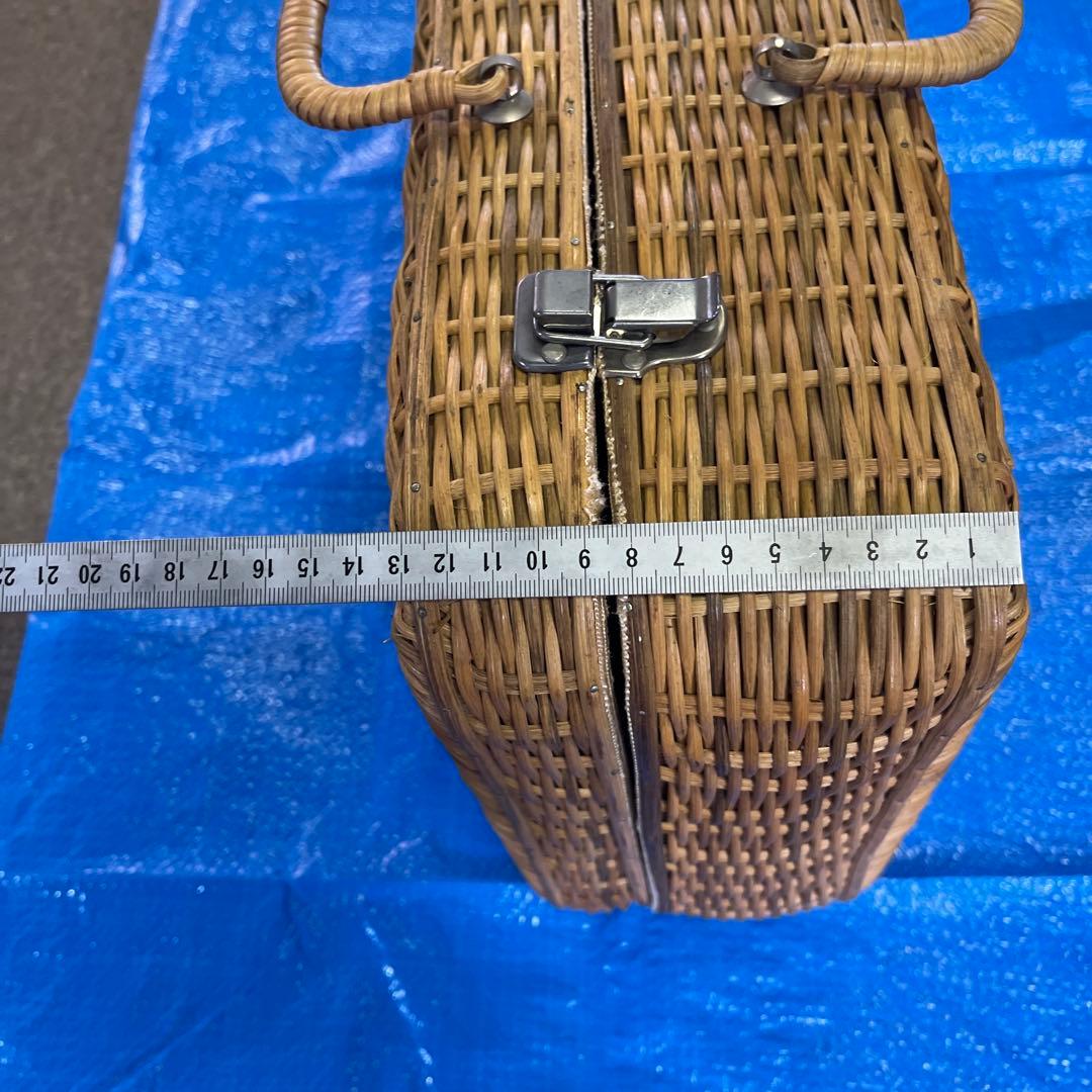 竹籘トランクバスケット 中古品