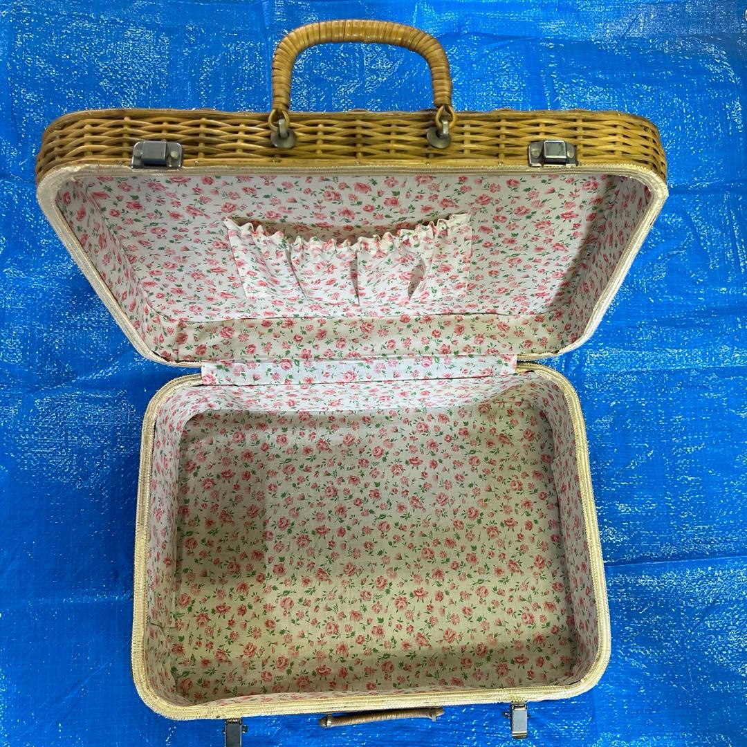 竹籘トランクバスケット 中古品