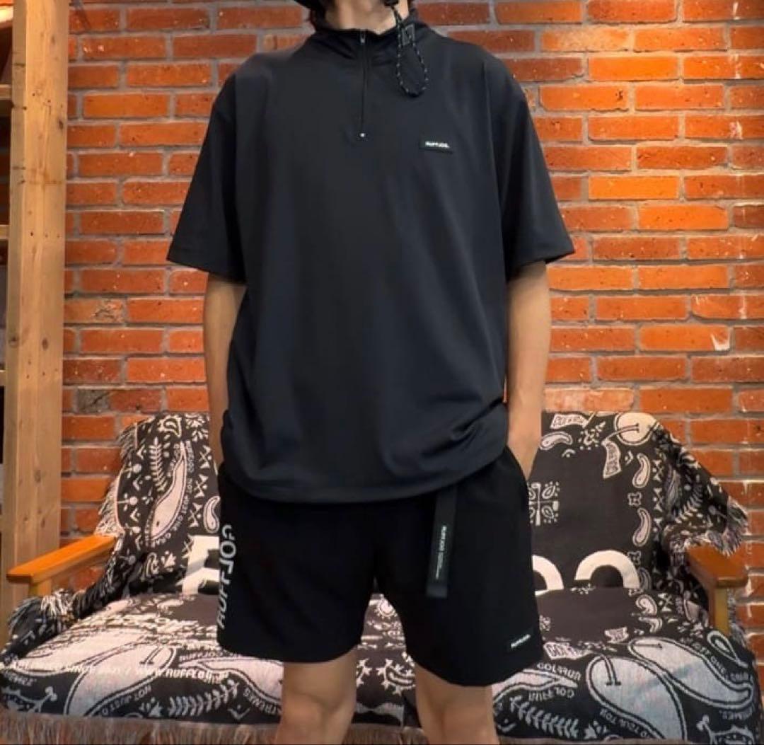 ラフロッグ　モックネックシャツ＆ショートパンツセット　サイズM BLACK