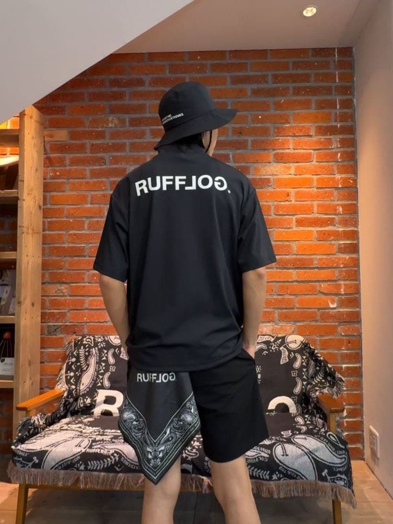 ラフロッグ　モックネックシャツ＆ショートパンツセット　サイズM BLACK