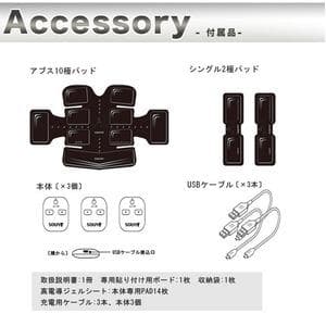 アクティブパッド EMS 腹筋ベルト 段階パワー ボディ用 貼るだけトレーニング