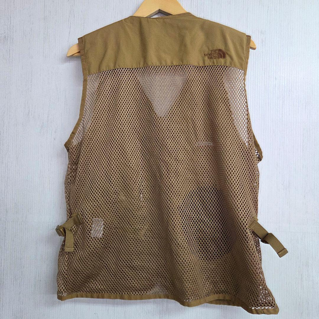 ザノースフェイス　フィッシングベスト　XL　ブラウン　刺繍ロゴ