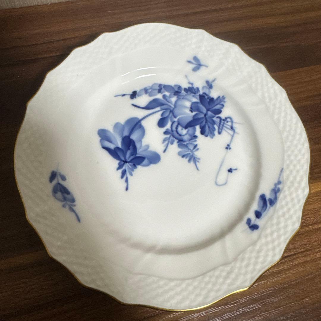 ロイヤルコペンハーゲン ブルーフラワーカーブ 中皿 小皿 金彩 15.5cm
