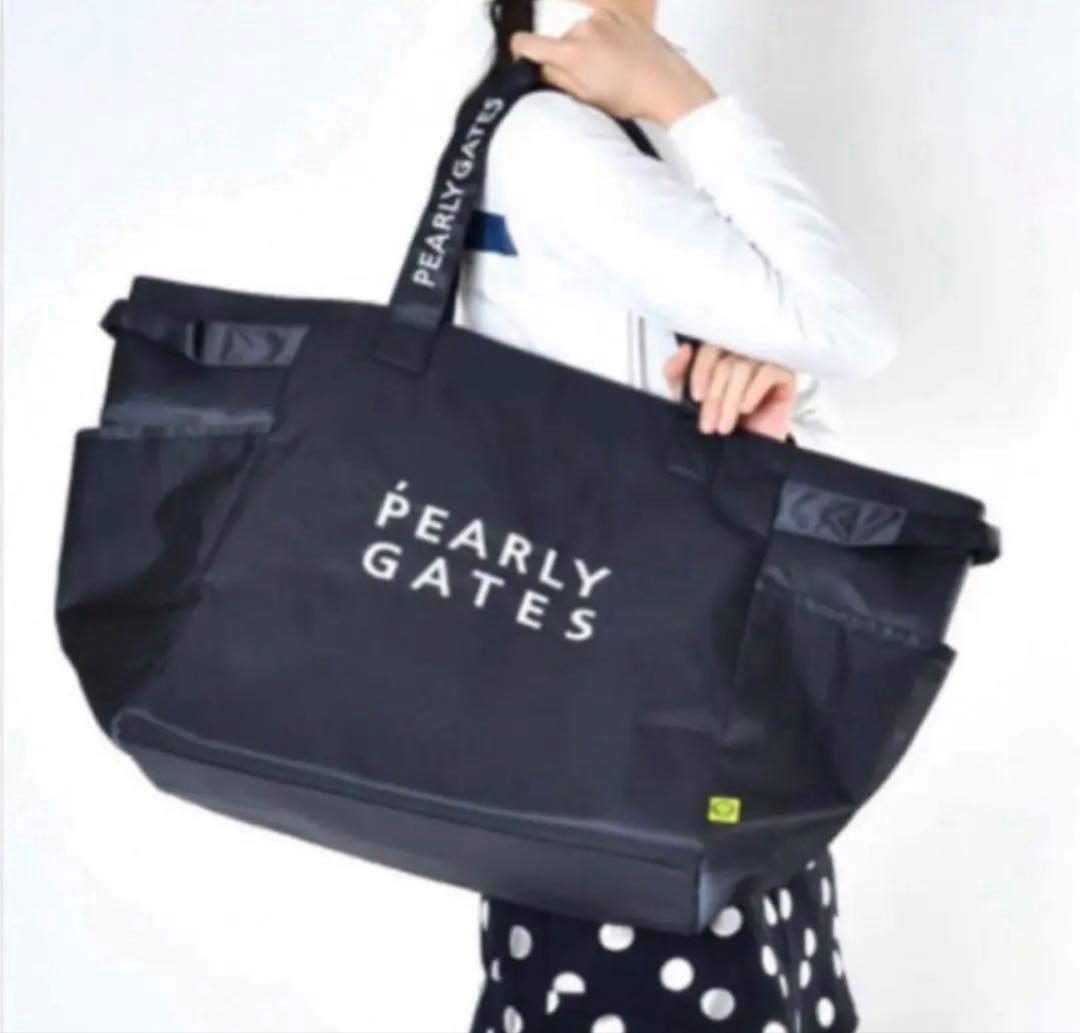 PEARLY GATES ブラックトートバッグ