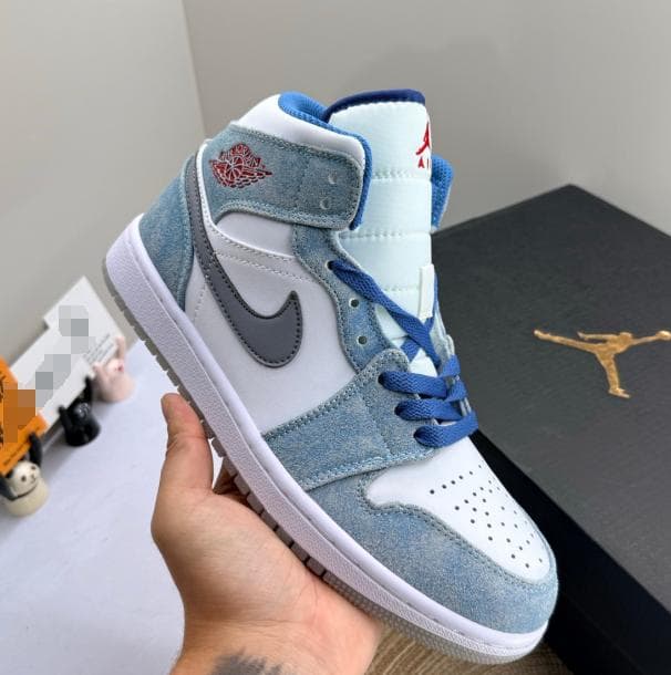 Nike Air Jordan 1 Mid 青/白 27cm
