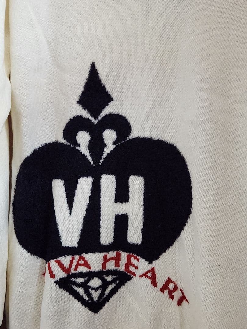 「新品」VIVA HEART アイボリー Vネックセーター 42