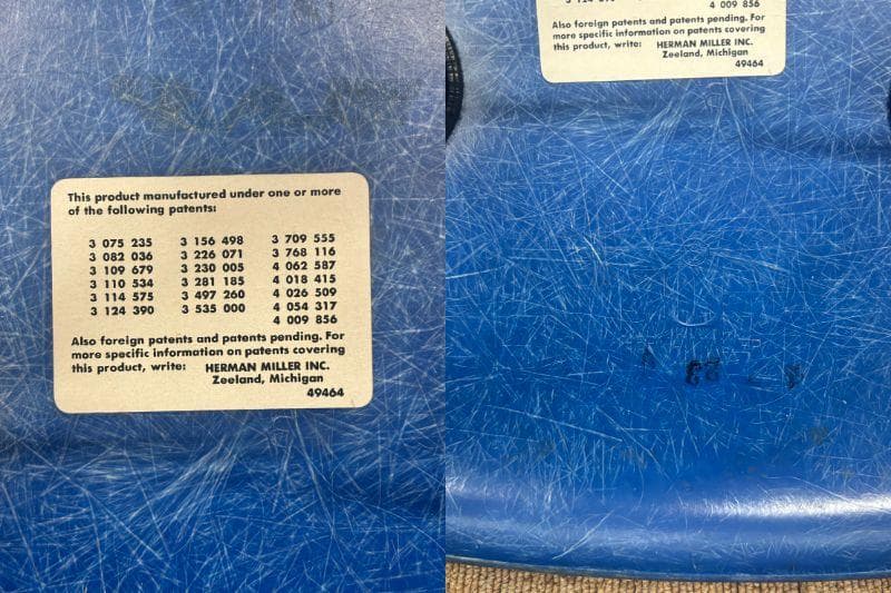 希少 ハーマンミラー 80s イームズチェア FRP ヴィンテージ ブルー