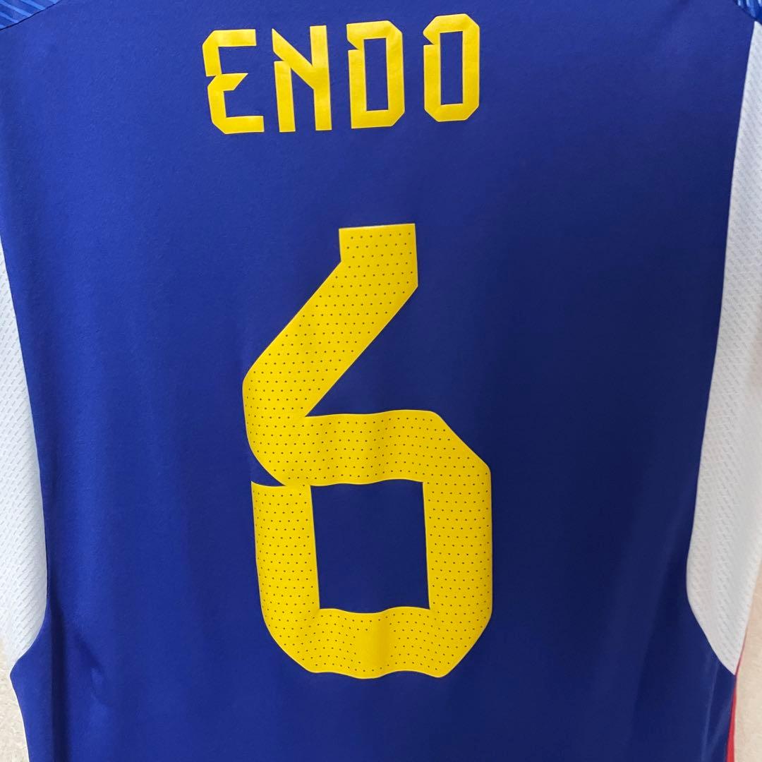 【正規品】日本代表 2022 ホーム 遠藤航 #6 XL 正規品 折り紙　W杯