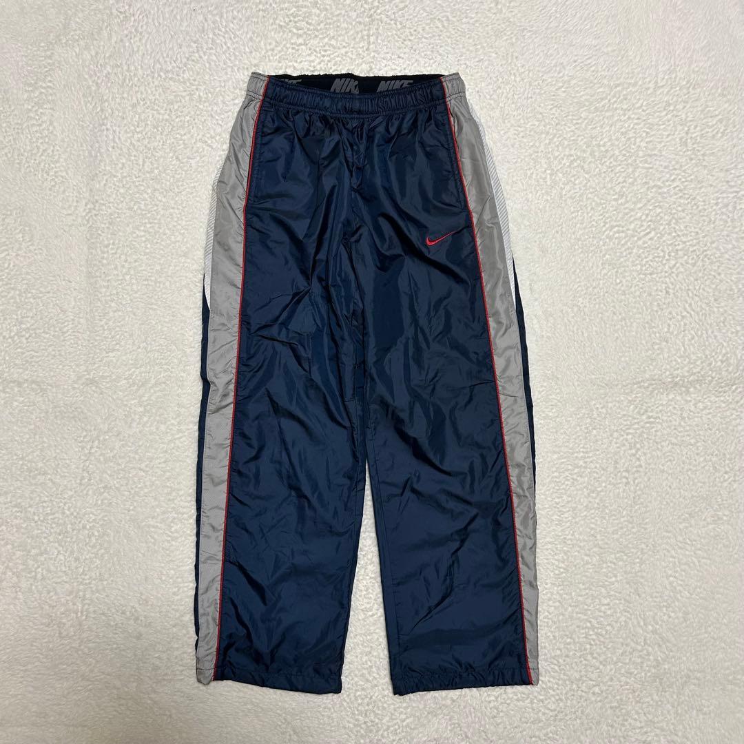 NIKE ナイキ ウインドブレーカー セットアップ 上下 ネイビー 刺繍ロゴ L