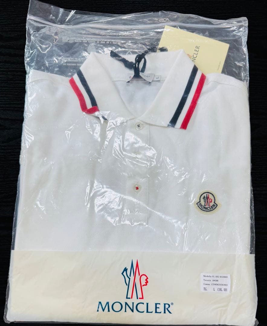 k*o様 ★新品MONCLER モンクレール 半袖 ポロシャツ ホワイト L