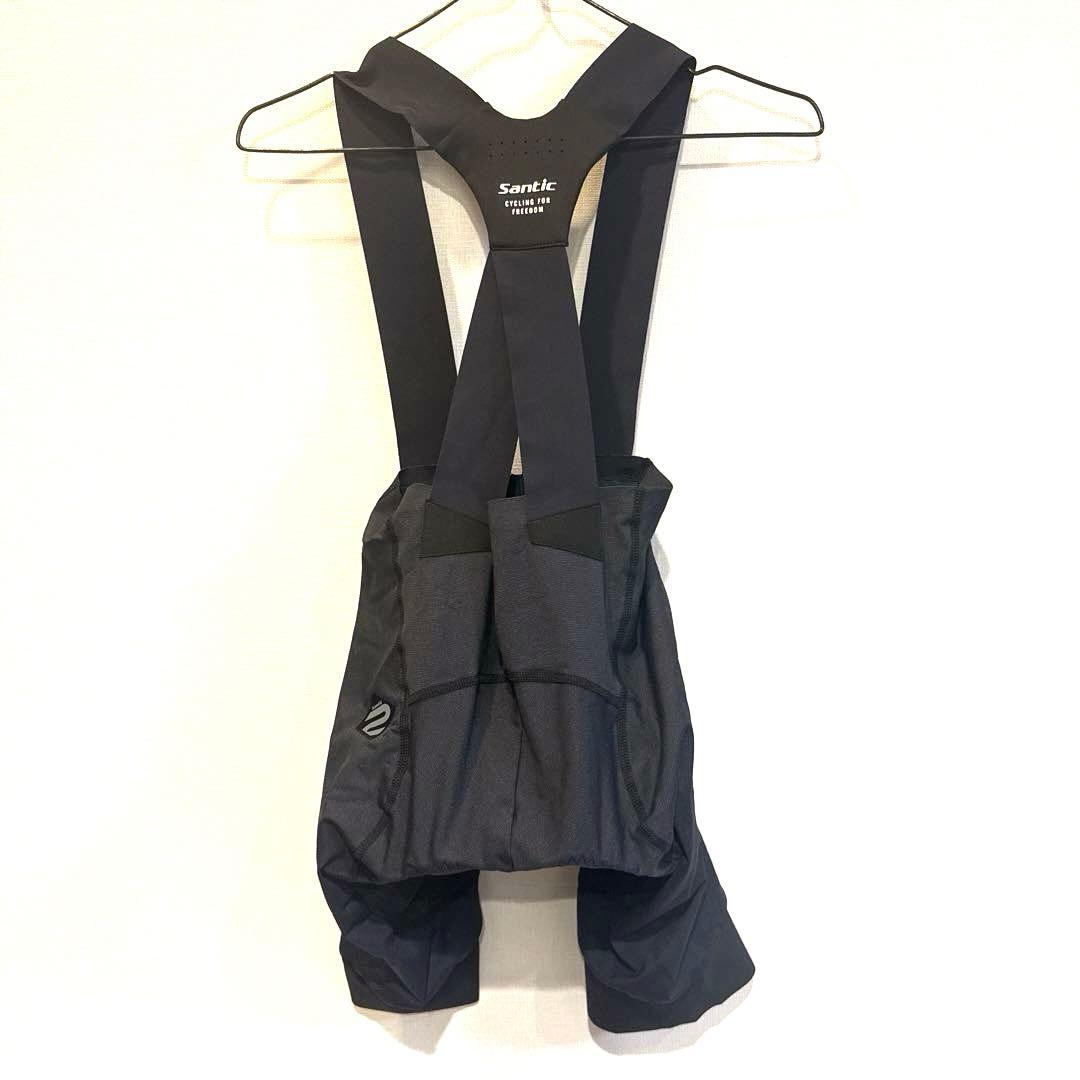 【新品】Santic ビブパンツ M メンズ サイクルパンツ パッド付6時間対応