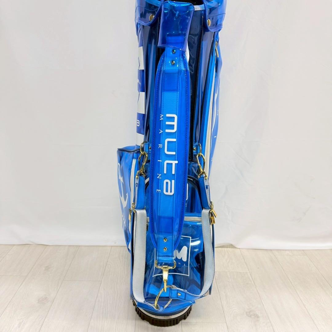 美品 muta ムータ　キャディバッグ　ブルー　クリア