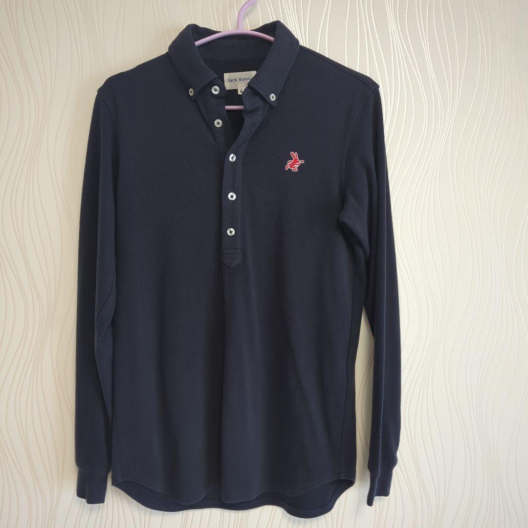 【転居に伴い最終値下】【美品】Jack Bunny 長袖ポロシャツ （ネイビー）