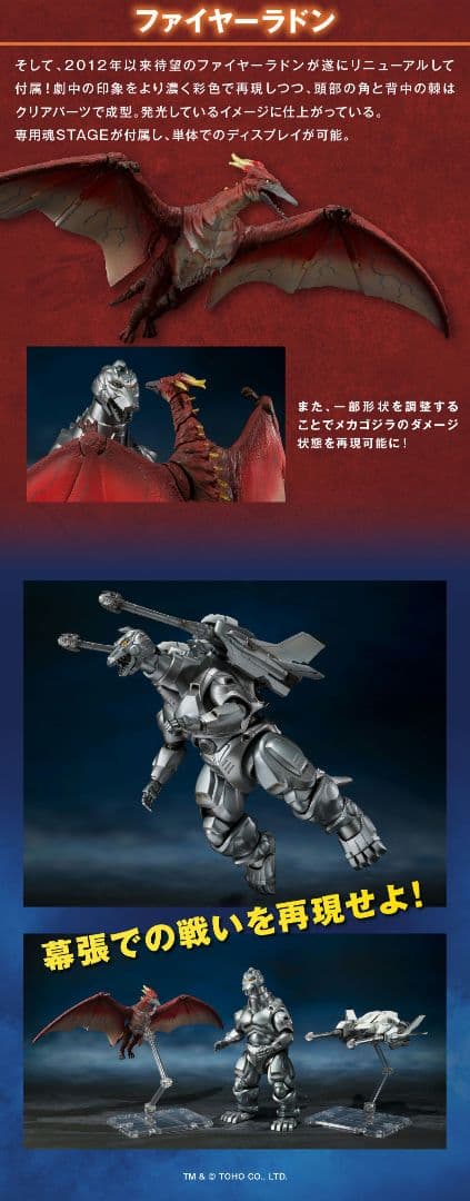 S.H.MonsterArtsメカゴジラ＆ガルーダ＆ファイヤーラドン 幕張決戦