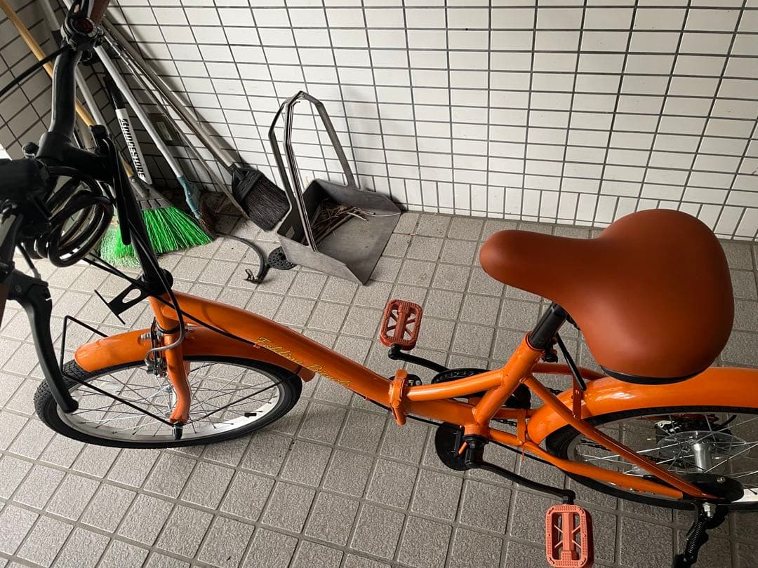 折りたたみ自転車 オレンジ