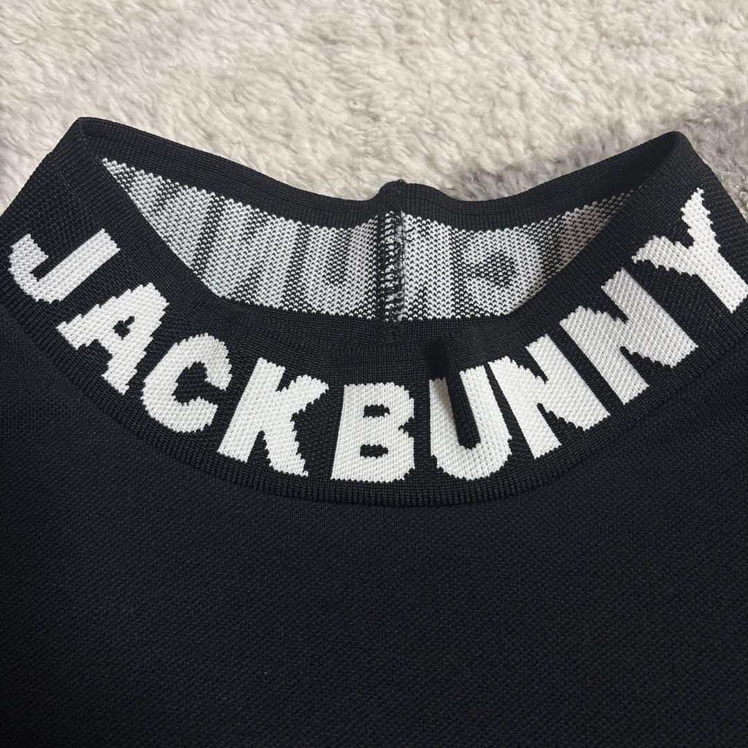 ジャックバニー　モックネック長袖シャツ　1 (M)レディースゴルフウェア　黒