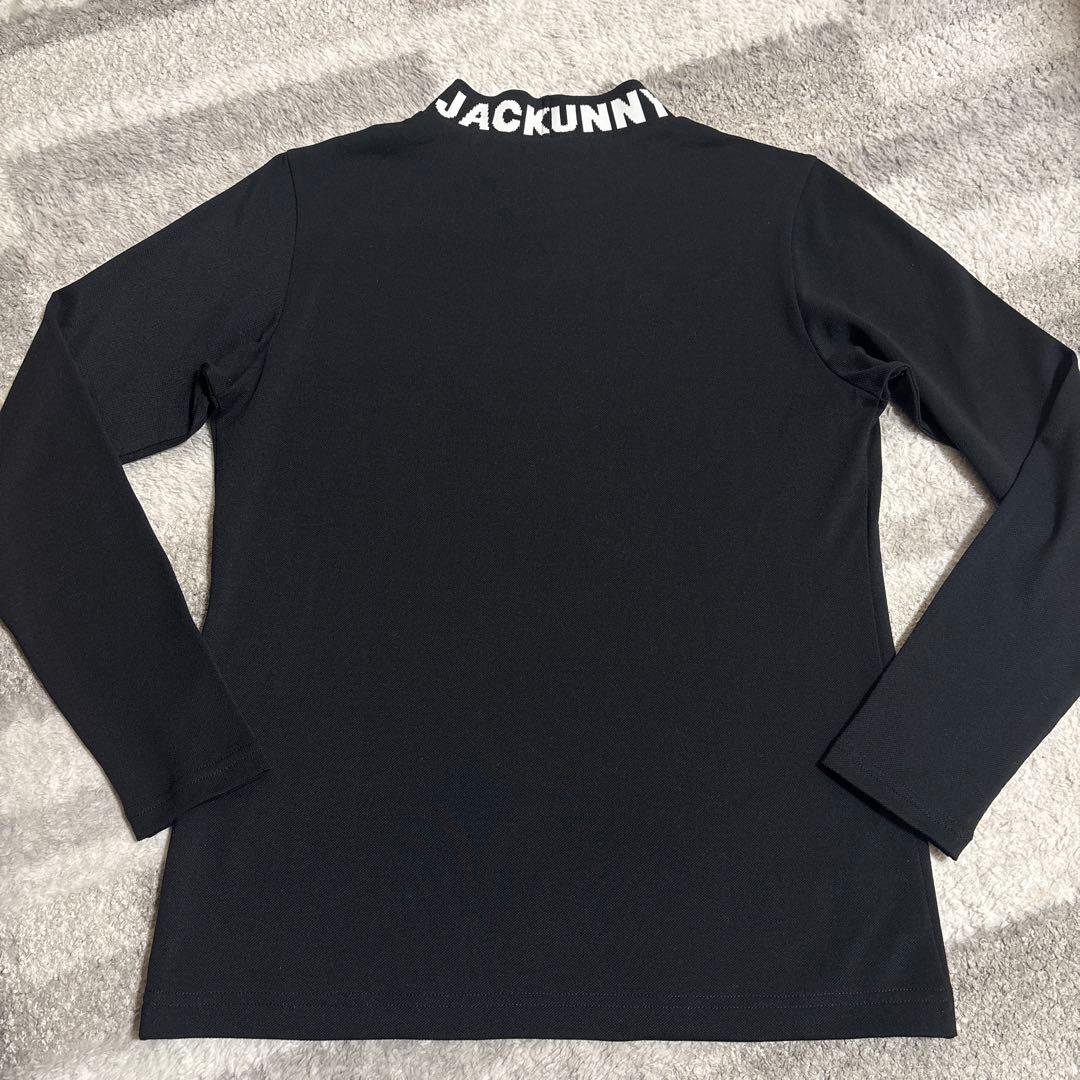 ジャックバニー　モックネック長袖シャツ　1 (M)レディースゴルフウェア　黒