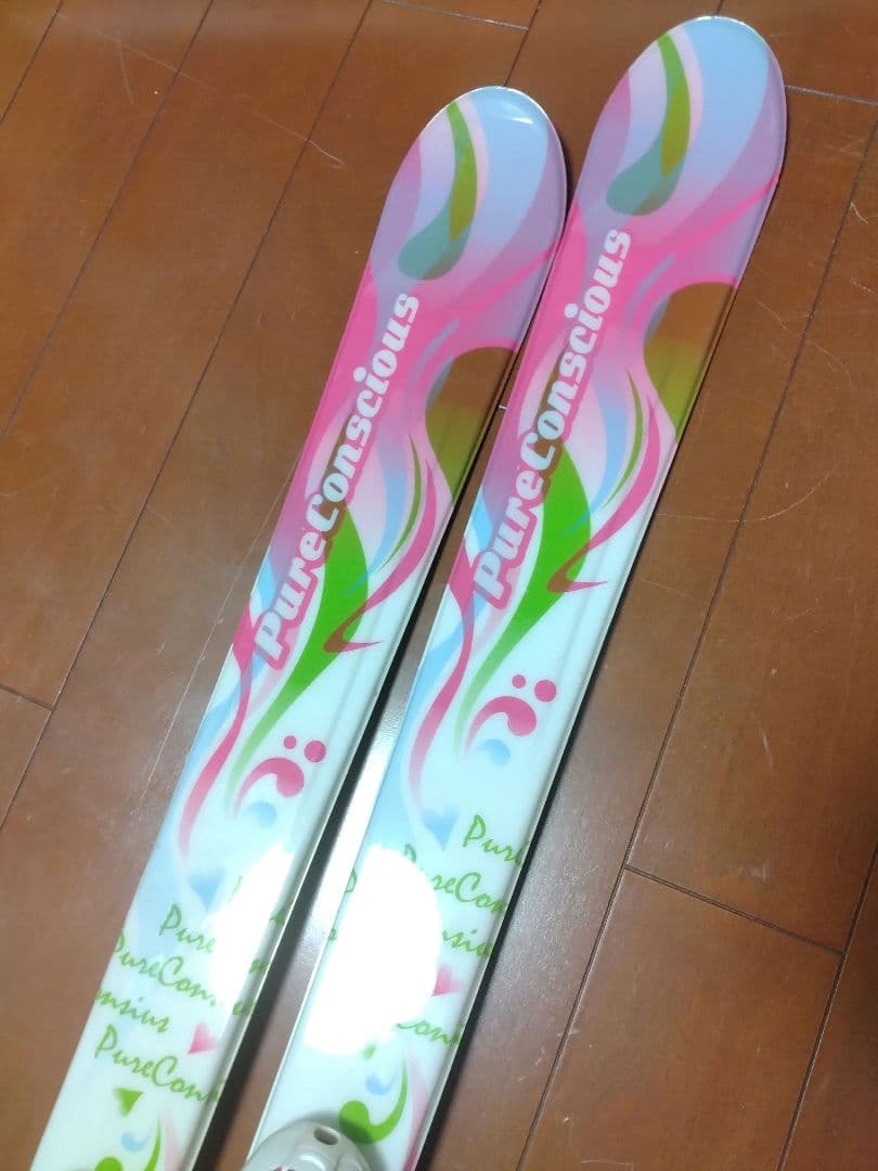 【美品☆】140cm　PureConsciousスキー板セット♪　送料無料！