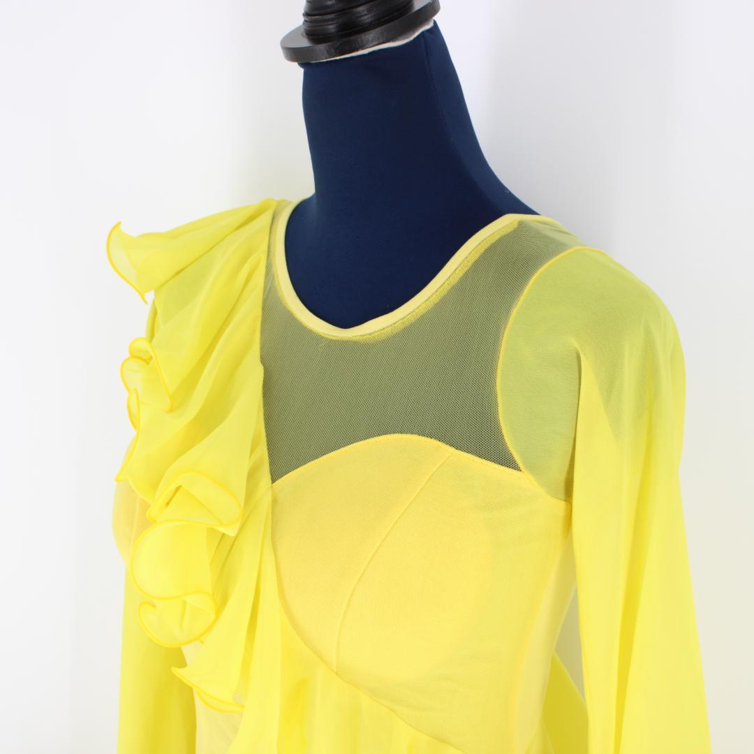 【美品 日本製 社交ダンス衣装】Sanline サンリーヌ ワンピース ドレス
