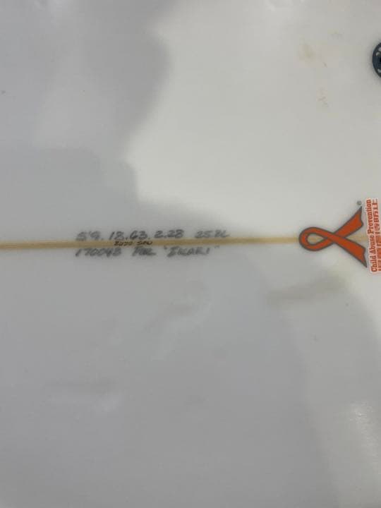 【中古サーフボード】ジェイソンカシワイ　赤黒ロゴ　5‘9