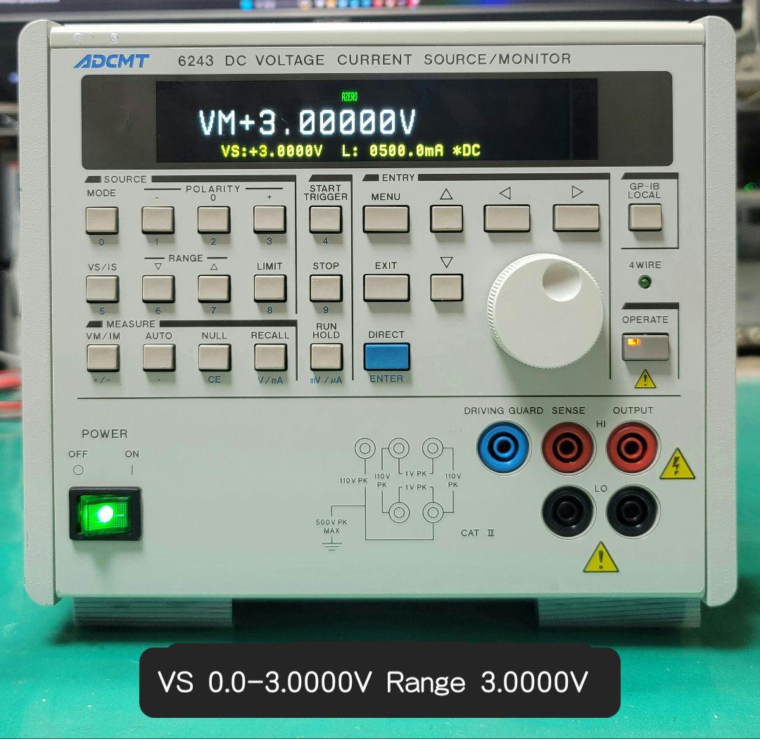 ADCMT 6243 0-110V 直流電圧/電流発生器 TFT改造済