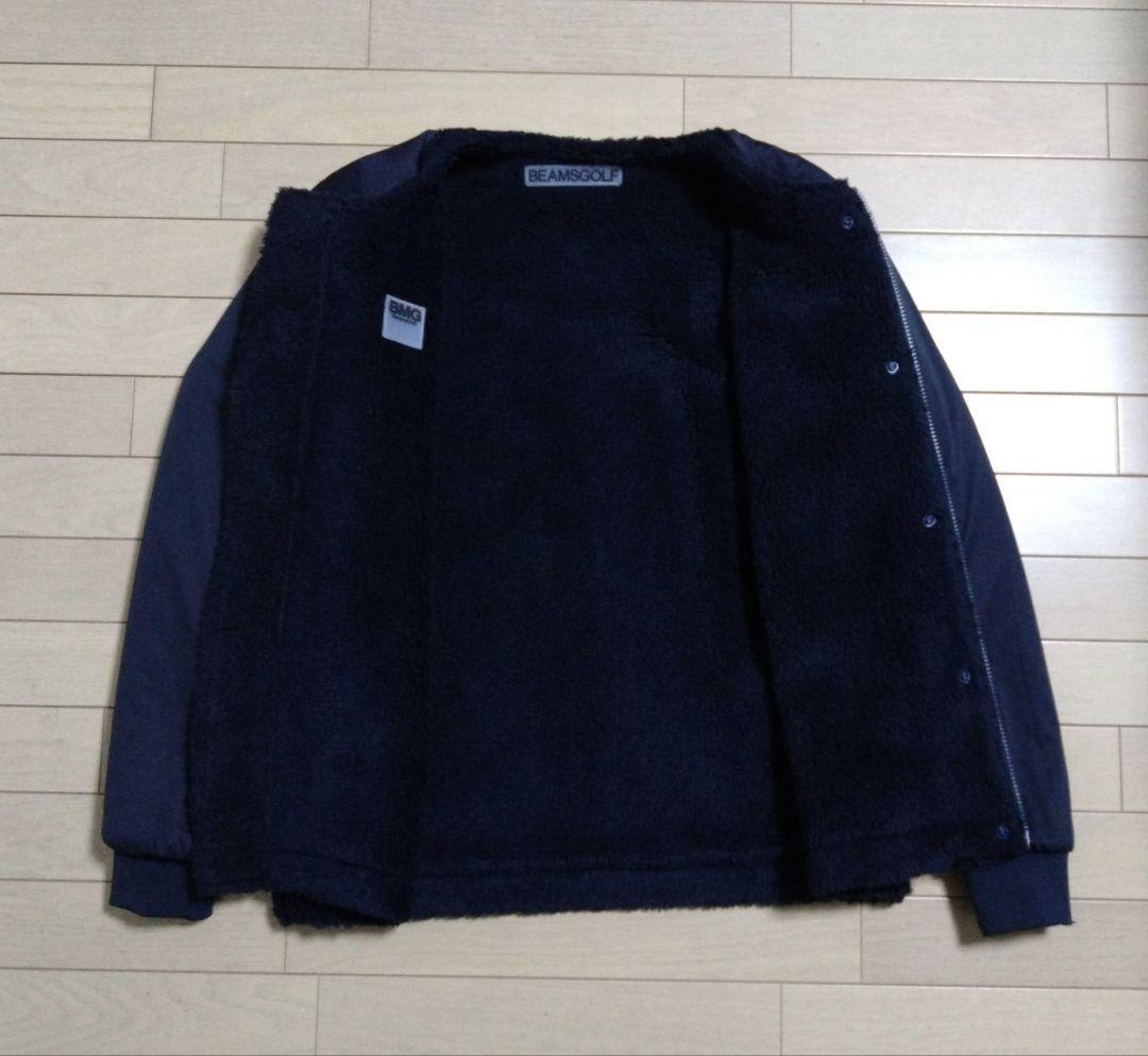 極美品■BEAMS GOLF ビームスゴルフ リバーシブル ボア ジャケット■Ｌ