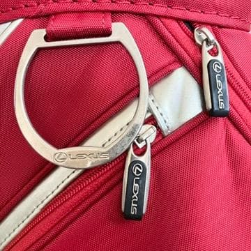 【限定品】LEXUS キャディバッグ ロゴ フード付き 6分割 レッド 高級感
