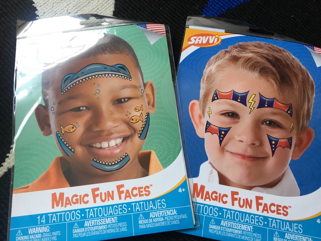 アメリカ☆フェイスタトゥー☆男の子編。ハロウィン