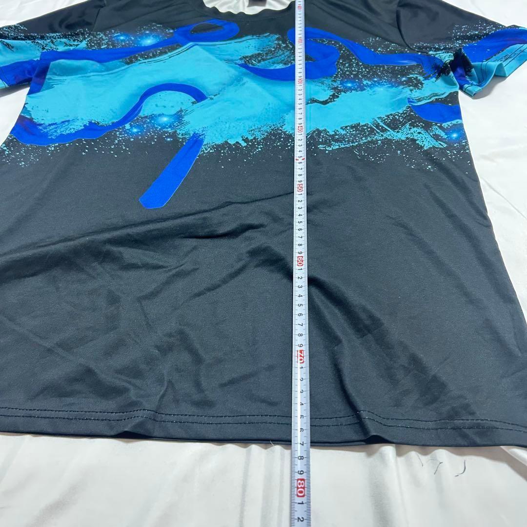ルーズフィット半袖Tシャツ 波模様　スポーツウェア ユニセックス　a2457