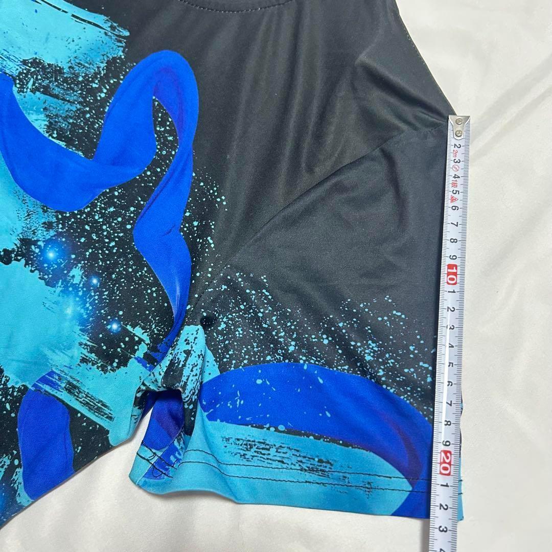 ルーズフィット半袖Tシャツ 波模様　スポーツウェア ユニセックス　a2457