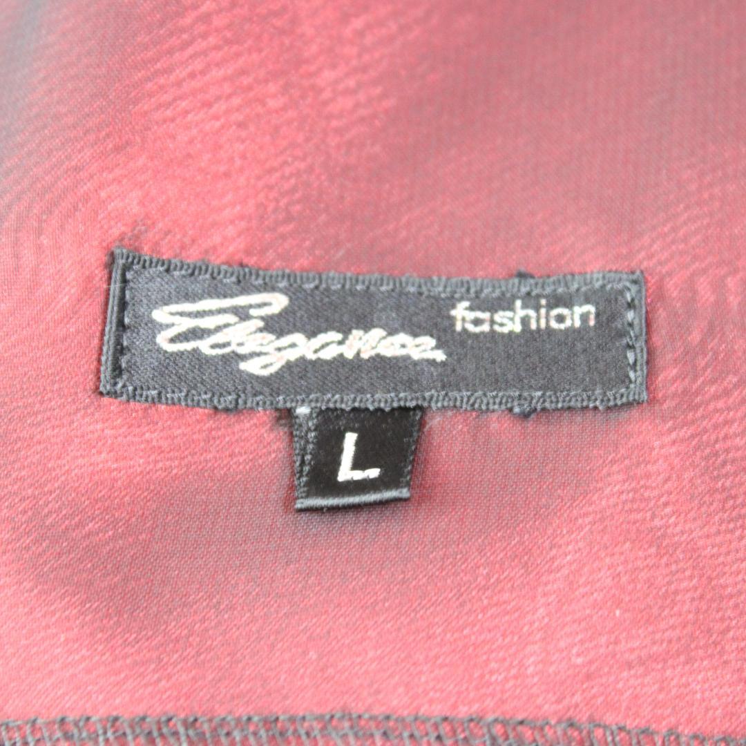 【美品 社交ダンス衣装】オールインワン elegance fashion 赤 黒