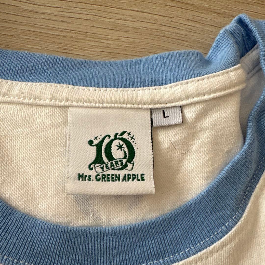 ミセスグリーンアップル　Tシャツ/ブルー/レディース　クロップド丈