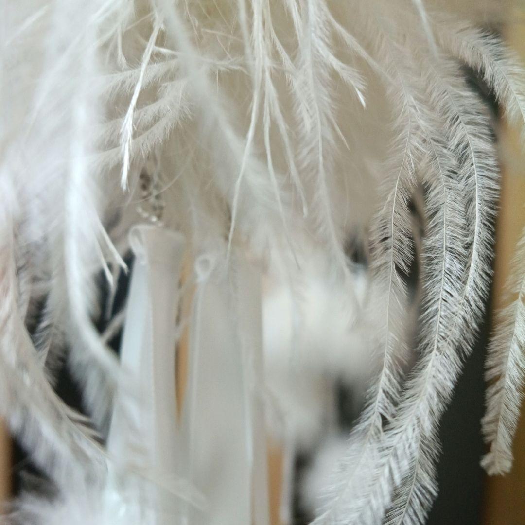 Chihua様オーダー　オーストリッチ羽バングル&ターキー羽ポンポンフロート