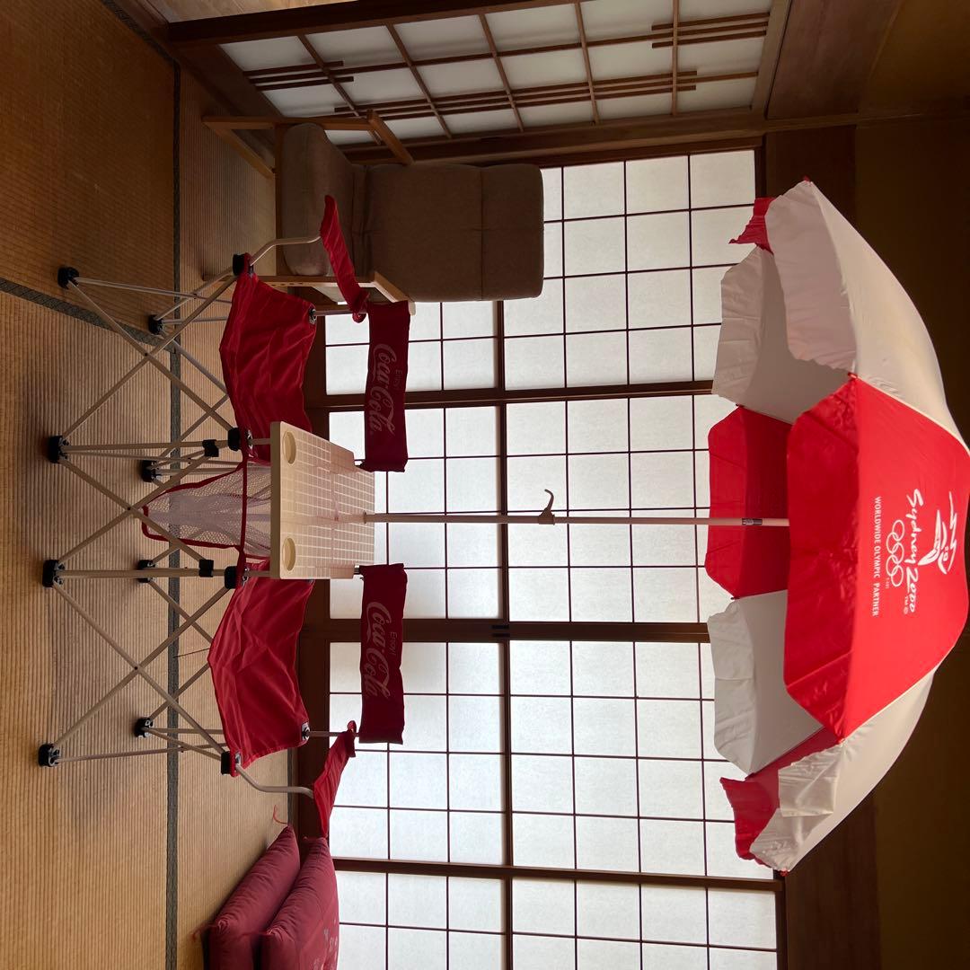 [懸賞当選品]コカコーラ　オリンピックコラボ ツインチェアー&パラソル