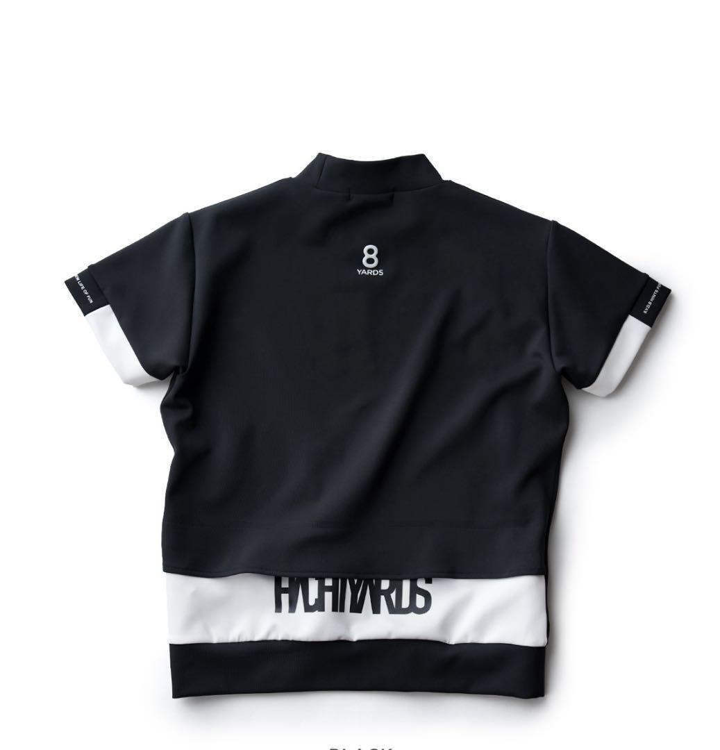 【超美品】8YARDS ♪黒 M モックネック ゴルフシャツ