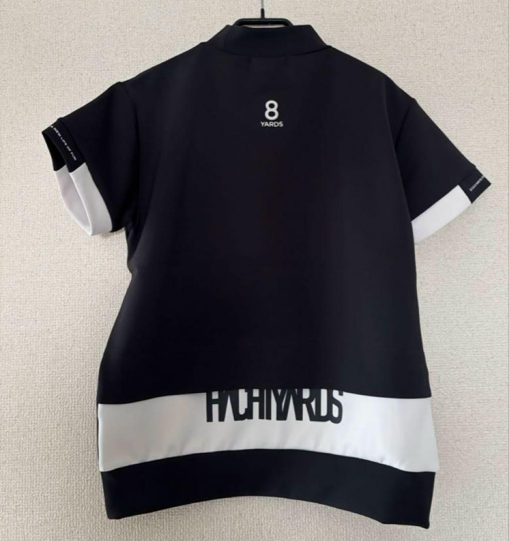 【超美品】8YARDS ♪黒 M モックネック ゴルフシャツ