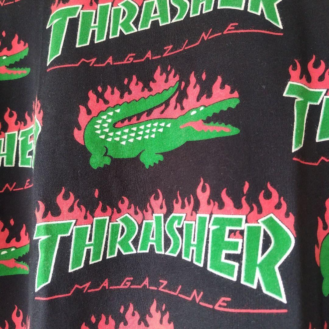 【新品未使用】THRASHER x Lacoste コラボTシャツ S ブラック