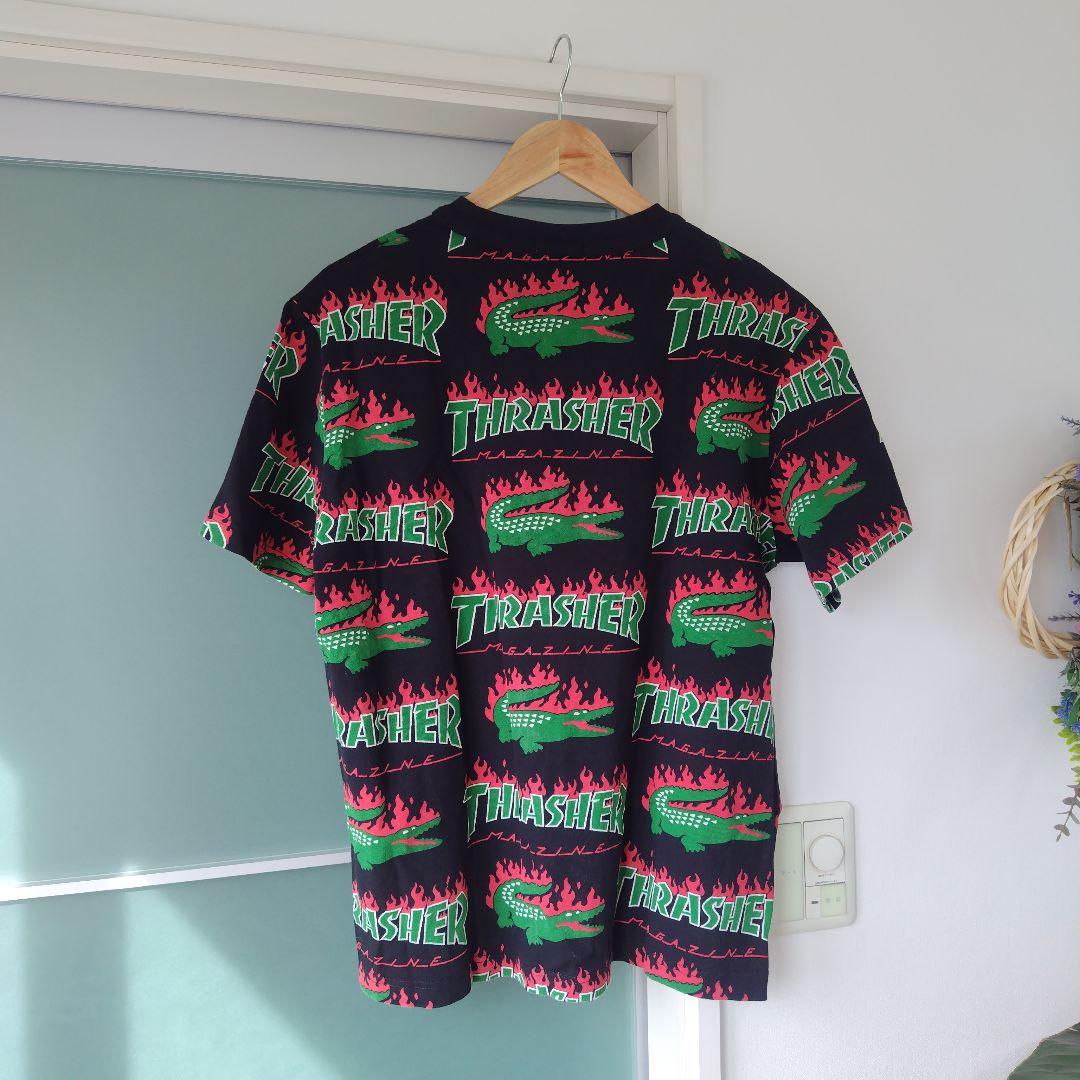 【新品未使用】THRASHER x Lacoste コラボTシャツ S ブラック