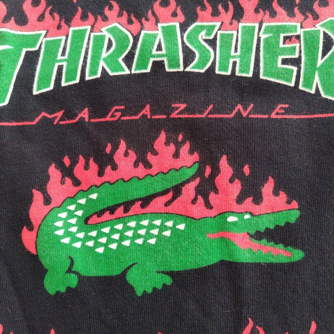 【新品未使用】THRASHER x Lacoste コラボTシャツ S ブラック
