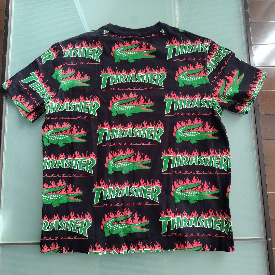 【新品未使用】THRASHER x Lacoste コラボTシャツ S ブラック