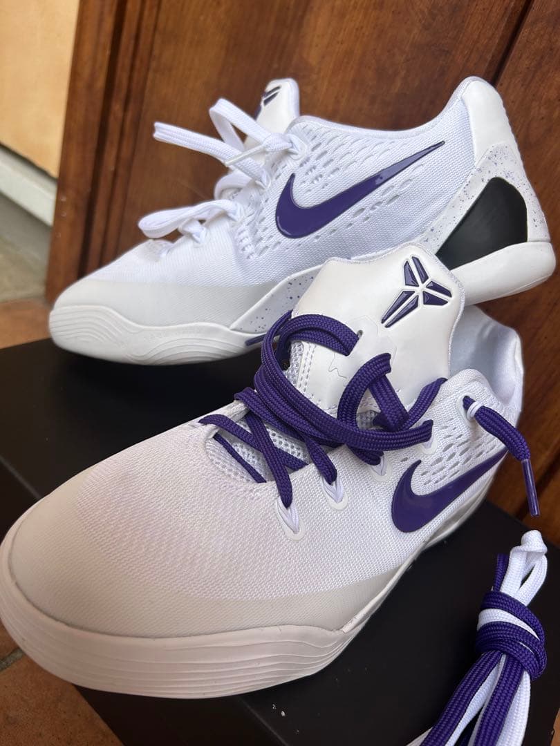 Nike GS Kobe9 \"White/Court Purple\" コービー9